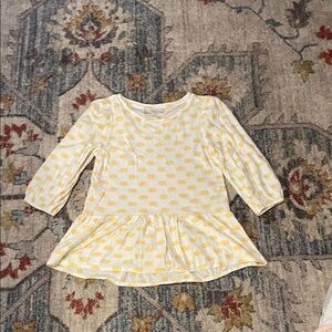LOFT Yellow Polka Dot Blouse